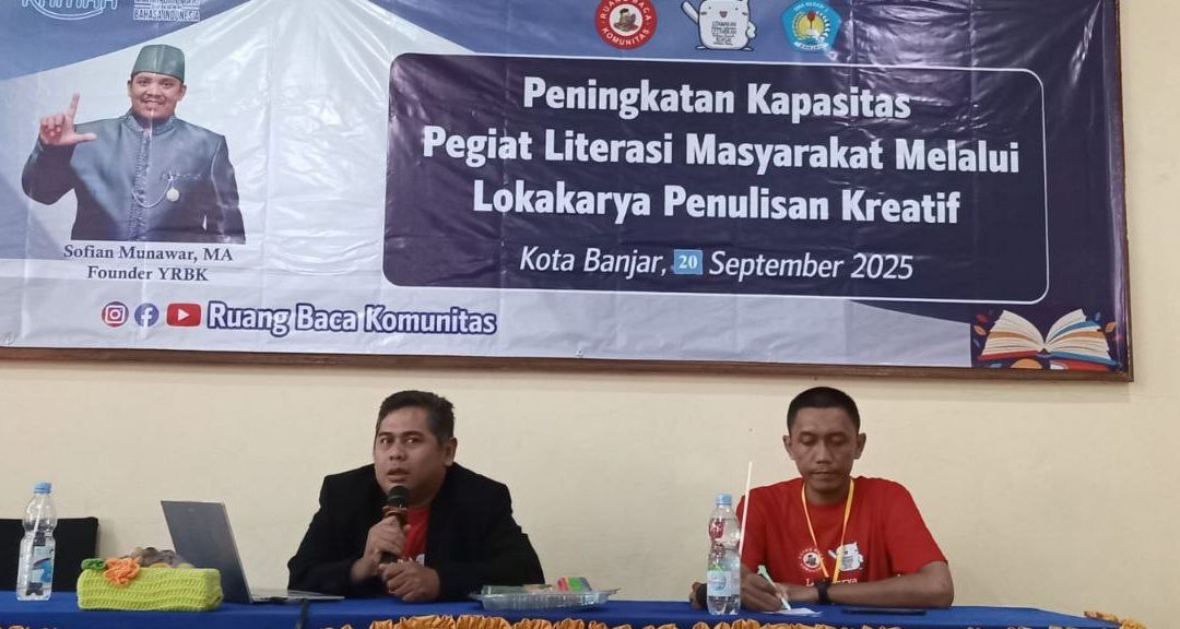 Ketua KPPJB menjadi narasumber di lokakarya Pegiat Literasi Banjar