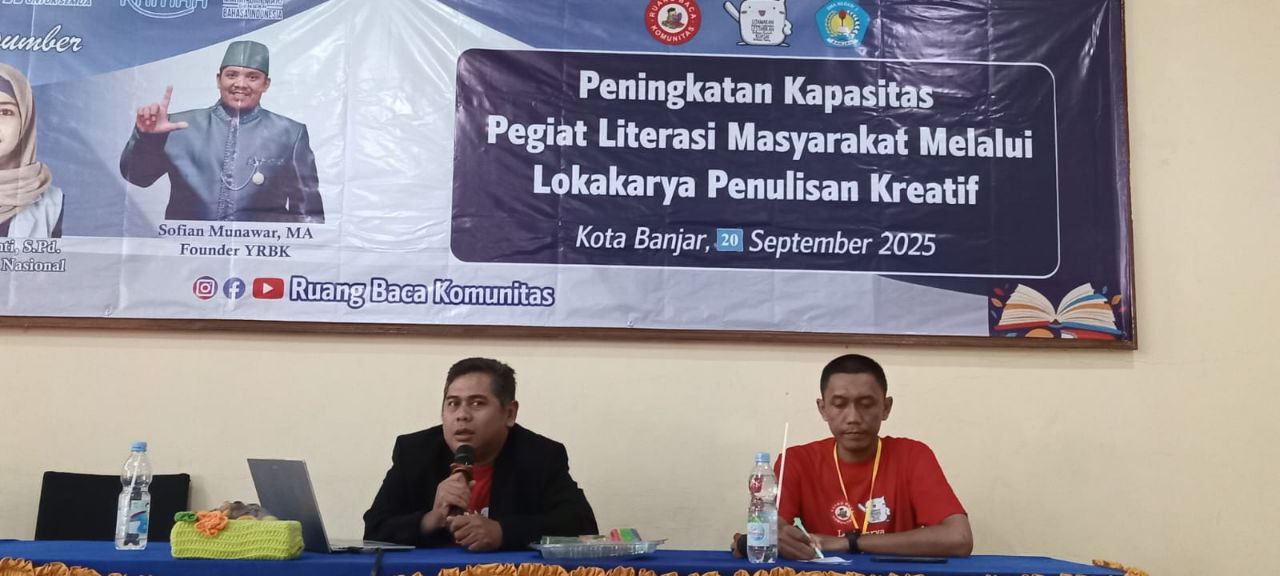 Ketua KPPJB menjadi narasumber di lokakarya Pegiat Literasi Banjar